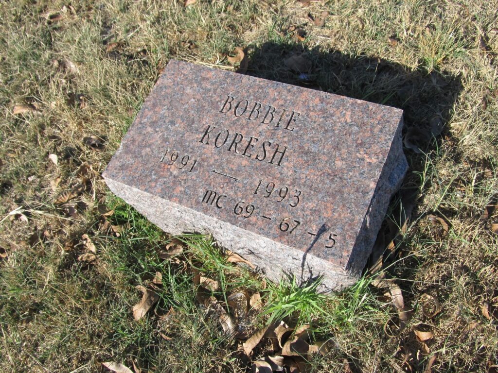 Gravestone of Bobbie Koresh
