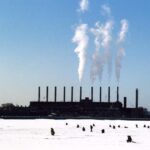 IZHMASH- the black blobs on the ice are men ice fishing.