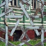 Latticework fence in Kazan's Tatar quarter.