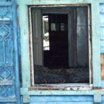Window of collapsed house, Yoshkar Ola.