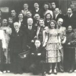 The second generation of the Udmurt National Theatre, 1951. Vasili Perevoshikov (kneeling, front) was the first Udmurt to play Lenin.
