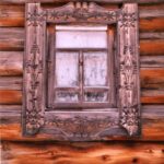 Window of dead house, Arkhangelsk.