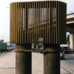 Avant-garde street sculpture, Kiev, Ukraine.