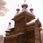 Ancient Russian wooden cathedral, Arkhangelsk. Damaged during a storm that left Sutyagin's tower unscathed.