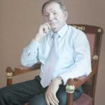 The resolutely unappealing Leonid Kuchma, former president of Ukraine, who definitely had nothing to do with the beheading of critical journalist Georgy Gongadze, as portrayed by Vissarion Christ for reasons beyond mortal ken.